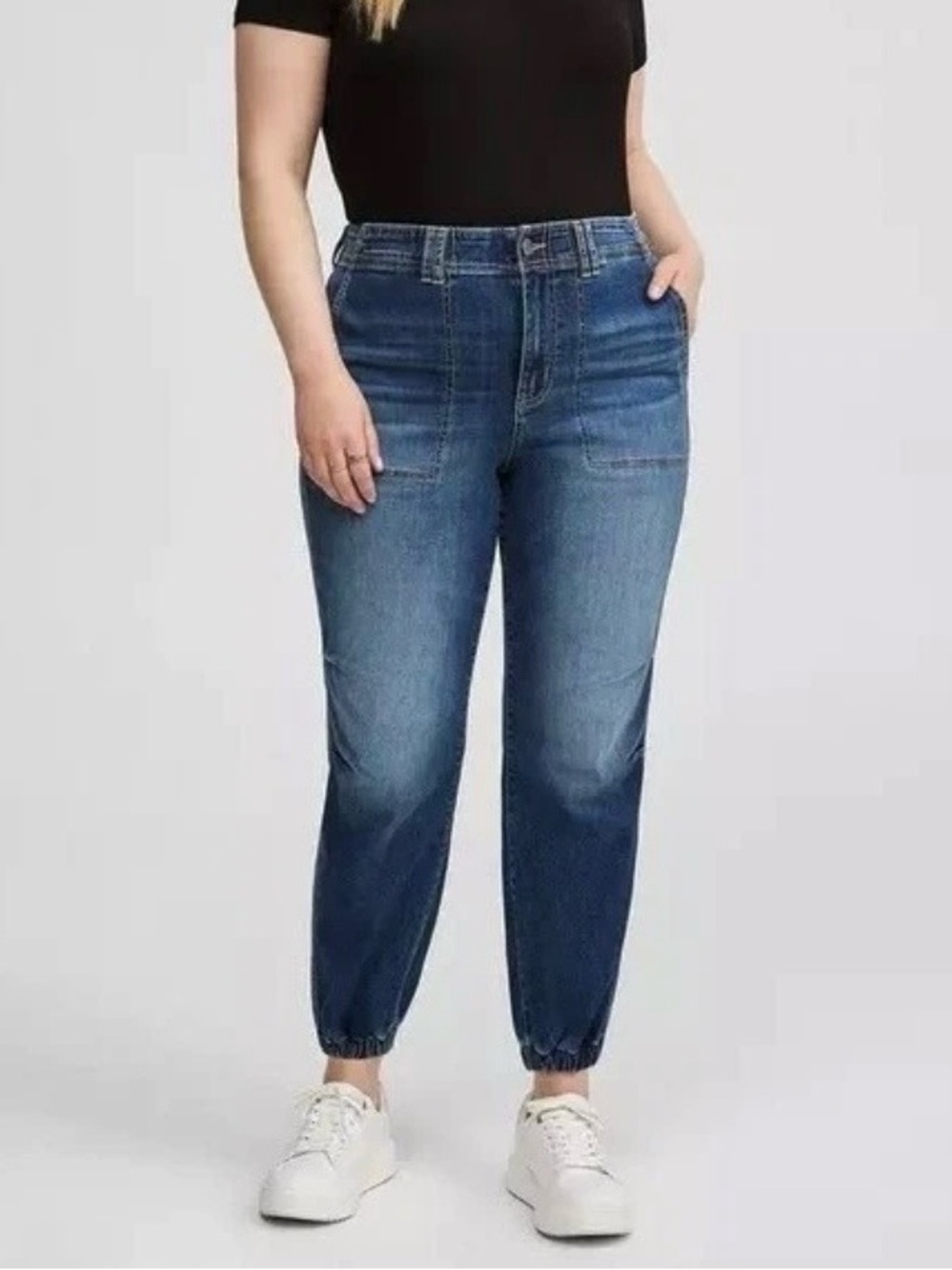 Torrid Blue Denim Jogger Jeans, Plus Size 18 Andromeda Relaxed Super Stretch